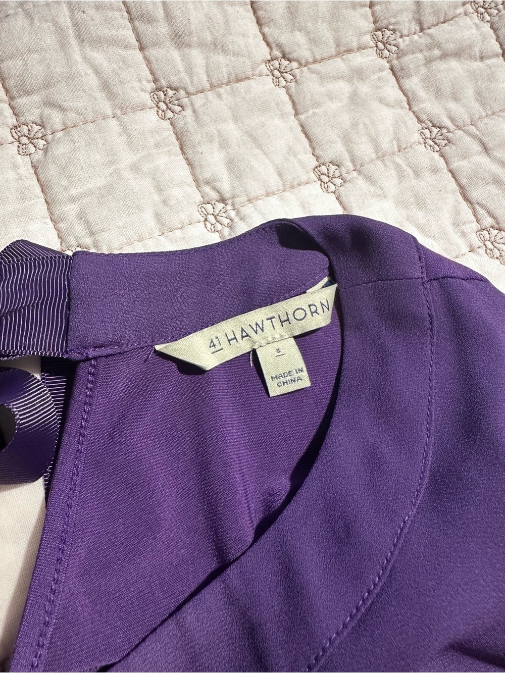 41 Hawthorn Violet Twist Neck Blouse - Picture 8 of 12